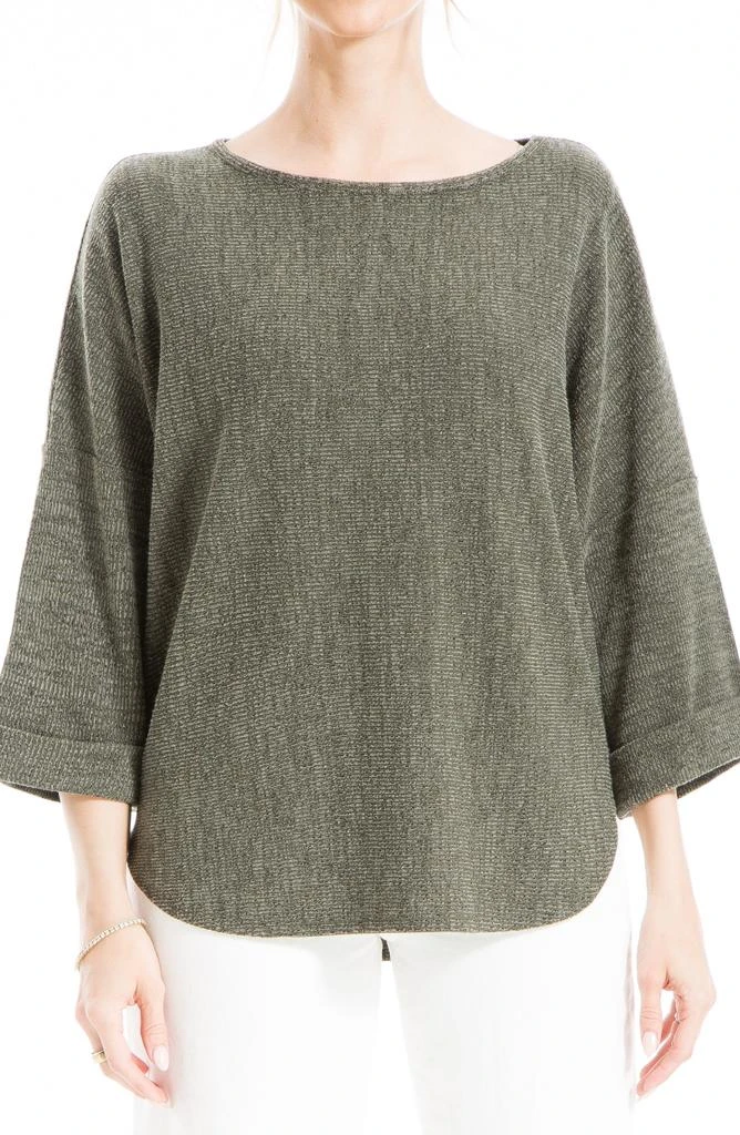 Max Studio Ribbed 3/4 Sleeve Tunic Top 1