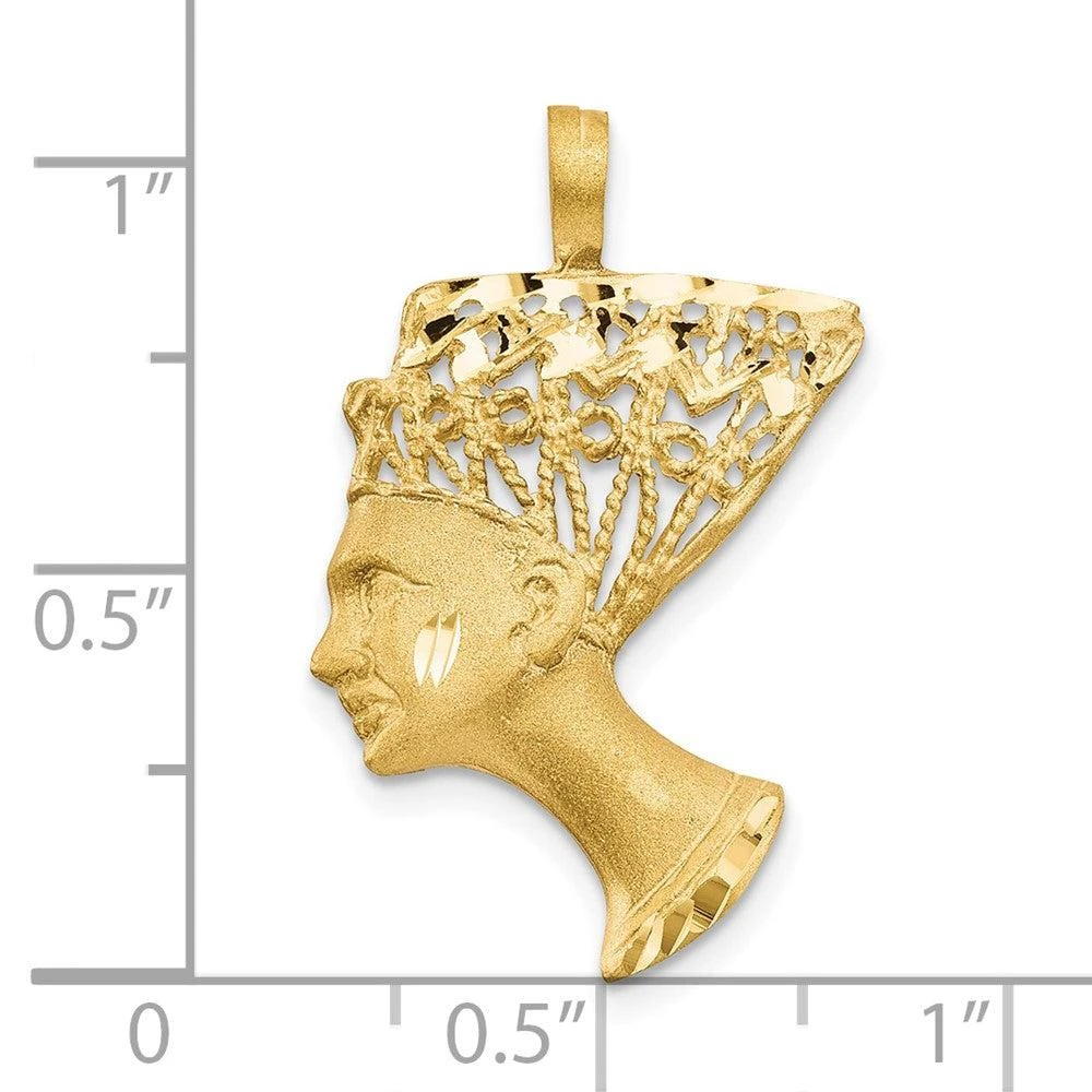 Diamond2Deal 10k Yellow Gold Nefertiti Pendant 3