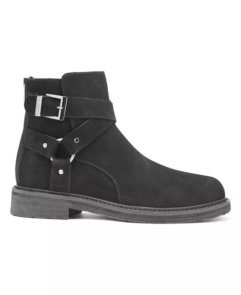 KARL LAGERFELD PARIS Karl Lagerfeld Men's Suede Harness Tire Tread Sole Boot 2