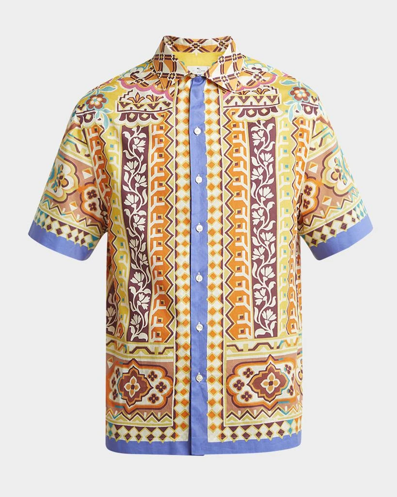 ETRO Men
s Ornate Floral Short-Sleeve Shirt 1