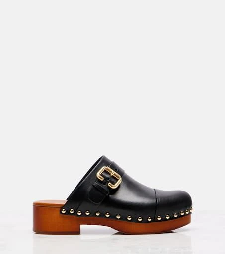 Chloé Jeannette embellished leather clogs 4