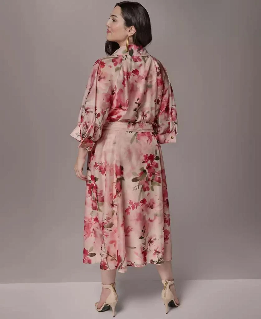 Donna Karan Plus Size Short-Sleeve Organza Shirt Dress 5