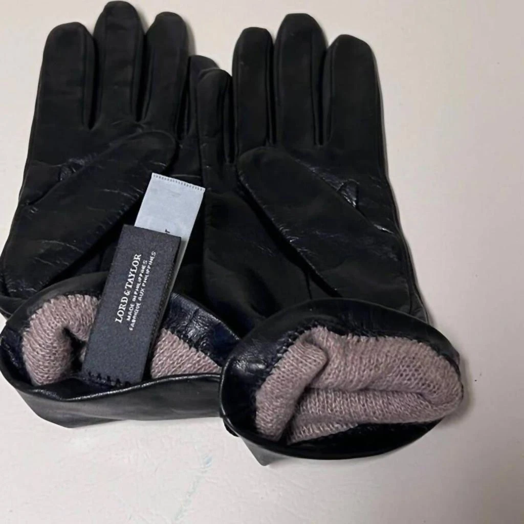 Lord&Taylor Lord & Taylor - Women's Cashmere Leather Gloves 3
