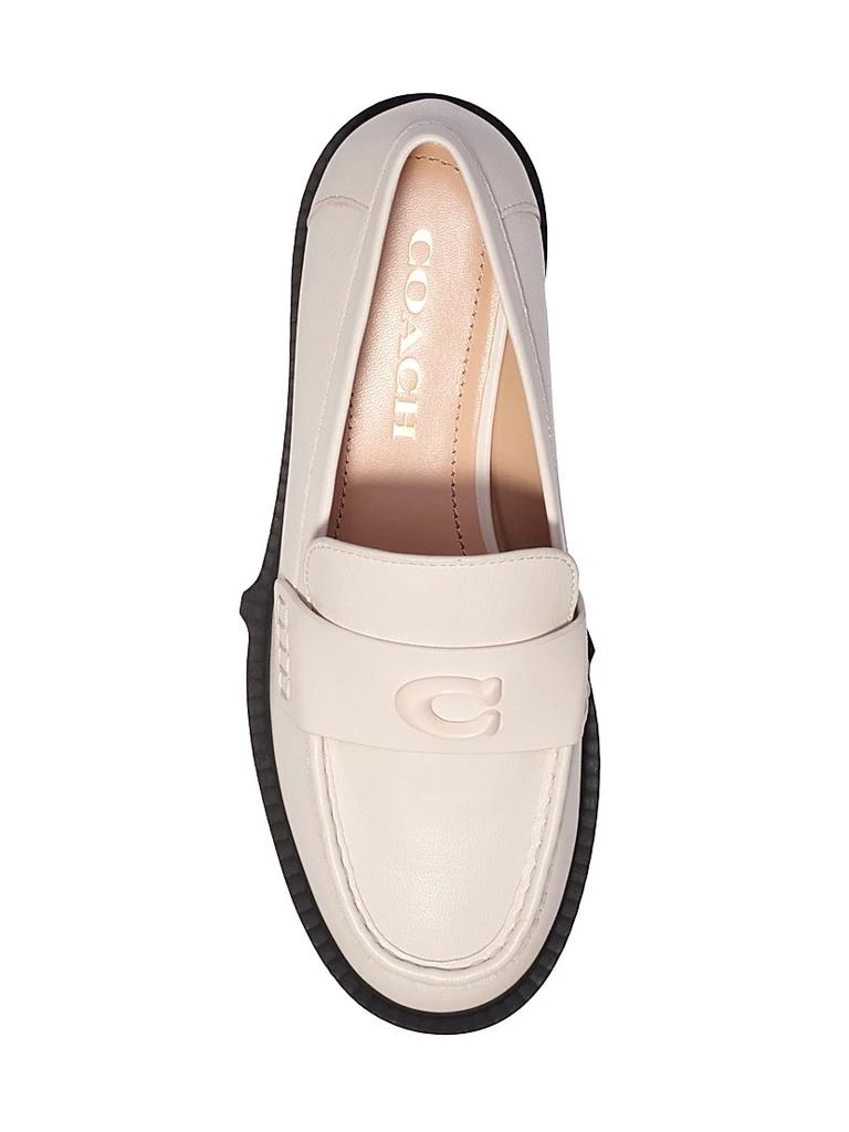 Coach Leah Leather Lug-Sole Loafers 4