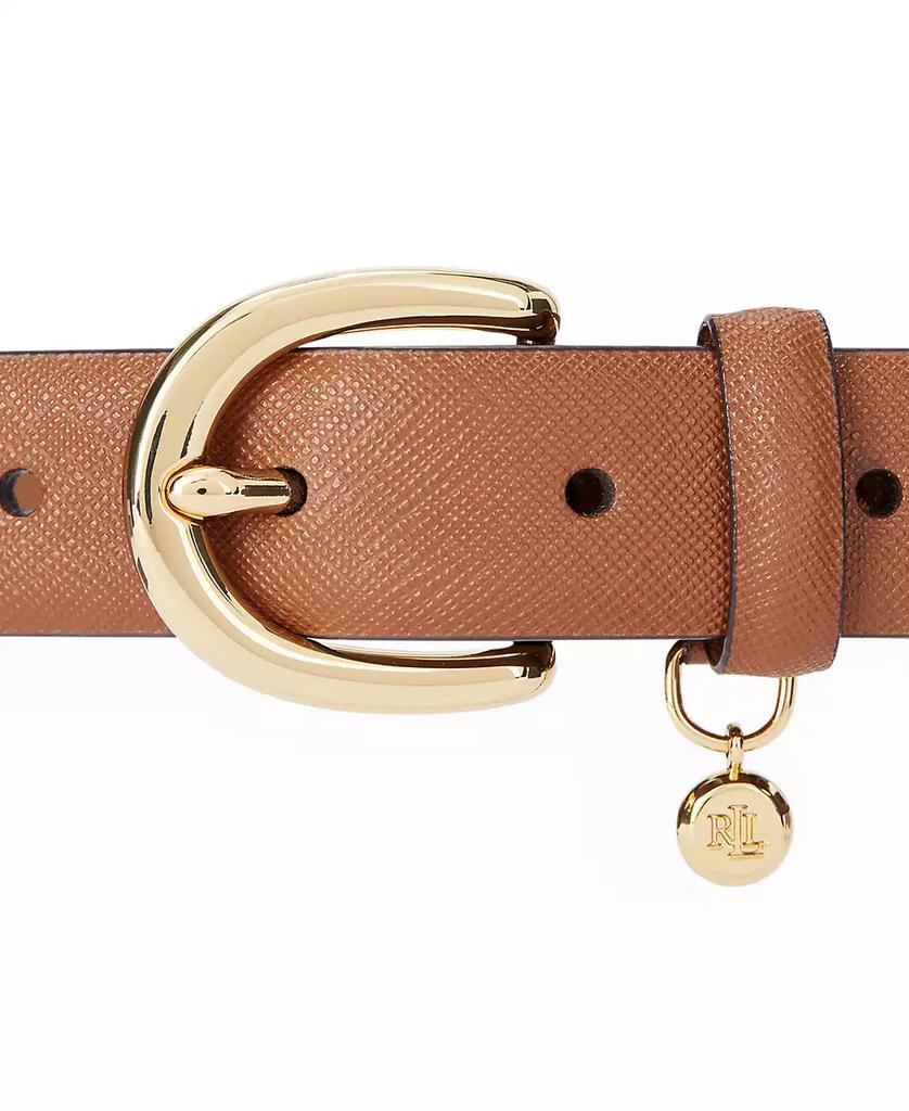 Ralph Lauren Women's Charm Crosshatch Leather Belt