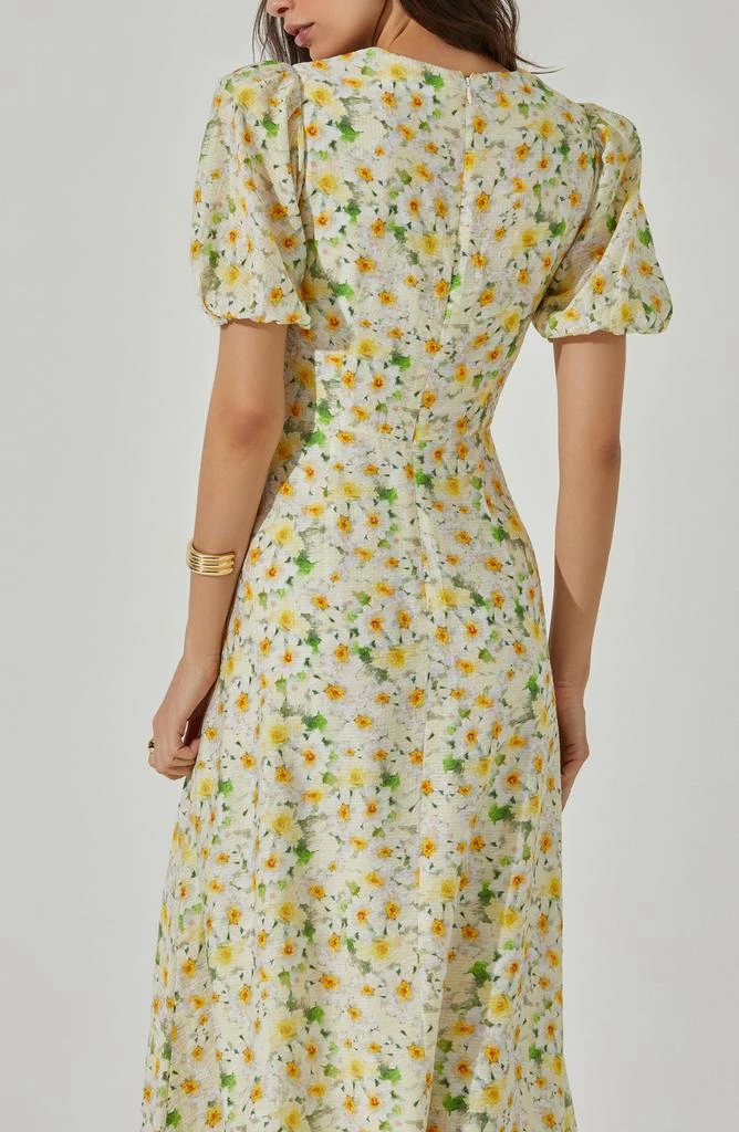 ASTR Print Puff Sleeve Maxi Dress 5