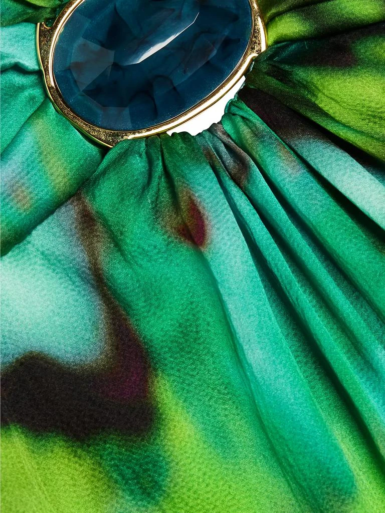 Silvia Tcherassi Zarina Silk Tie-Dye Gown 7