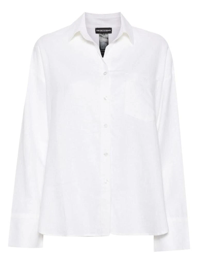 Emporio Armani Emporio Armani Linen Blend Beach Shirt 1