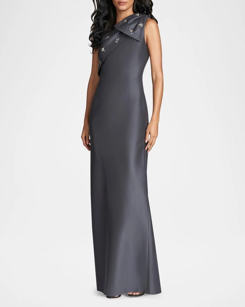 Sachin & Babi Olivia One-Shoulder Mikado Column Gown 1