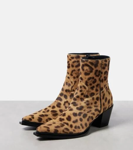 Jimmy Choo Cece 60 leopard-print calf hair ankle boots 4