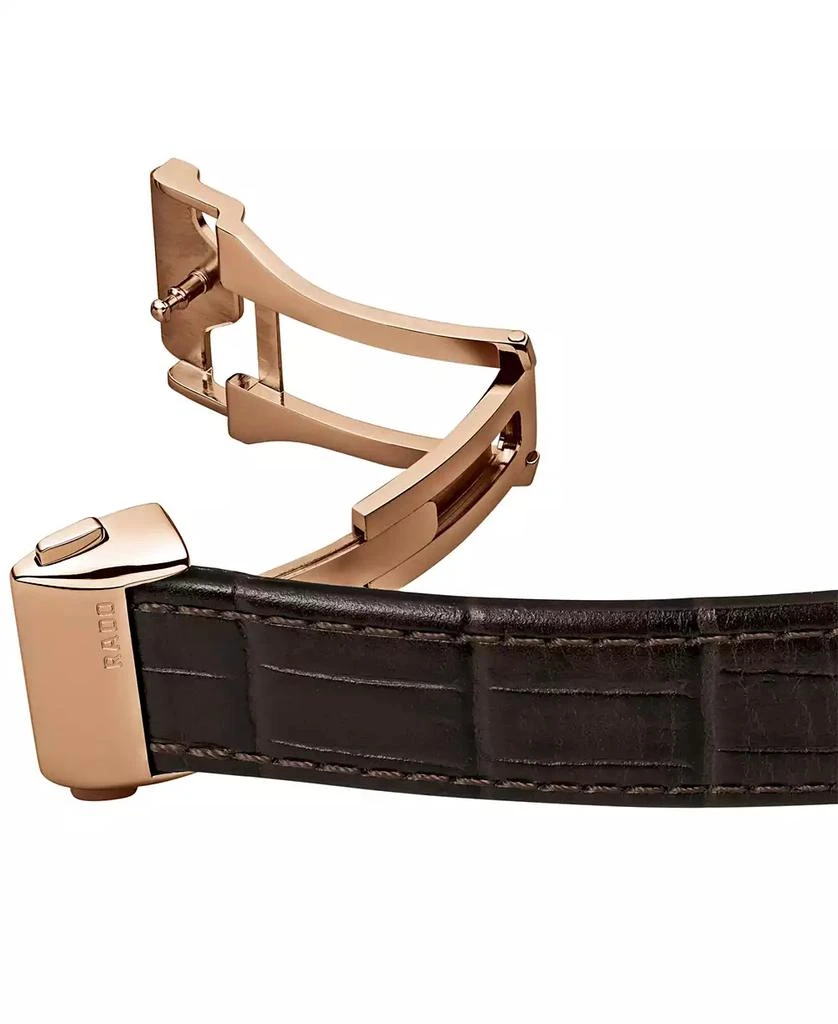 Rado Men's Swiss Automatic Coupole Classic Dark Brown Leather Strap Watch 41mm R22877025 6
