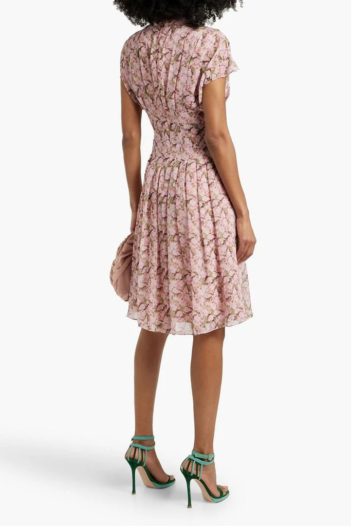 MIKAEL AGHAL Pleated floral-print chiffon dress 3