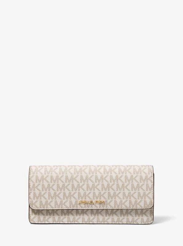 Michael Kors Jet Set Large Signature Logo Snap-Front Wallet 1