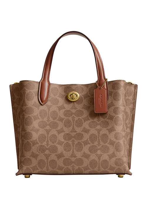 Coach Willow Tote 24 In Signature Canvas 1