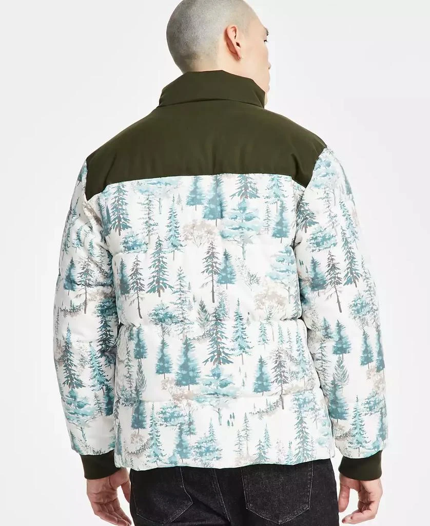 Sun + Stone Men's Wilderness Patterned Puffer Jacket, Exclusively at Macy's 4