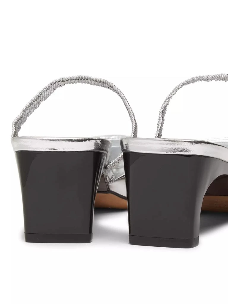 Schutz Bertiel 65MM Two-Tone Metallic Leather Mules 5