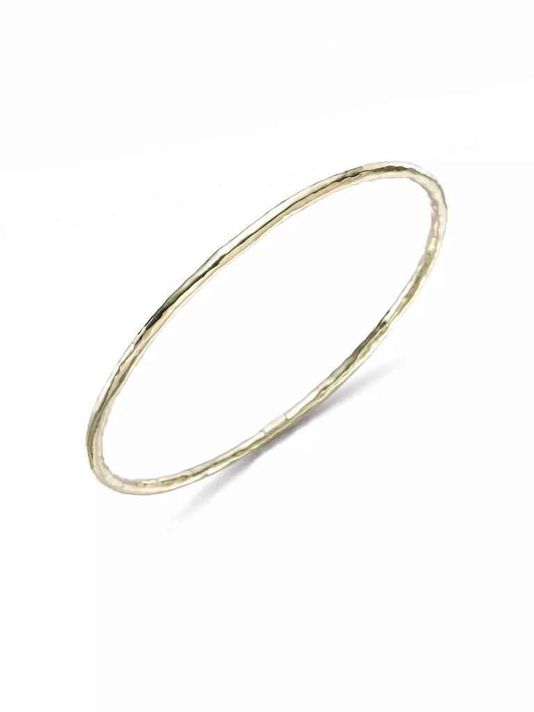 Ippolita Classico Thin 18K Yellow Gold Hammered Bangle Bracelet 1