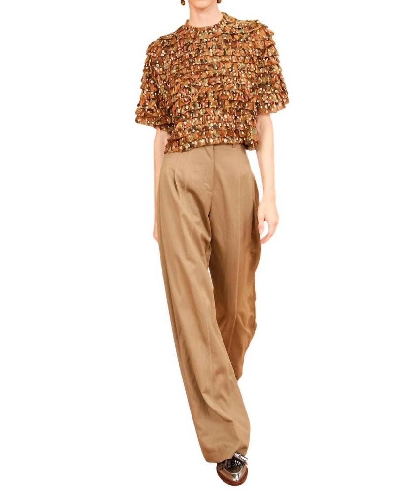 Ulla Johnson Carmella Blouse In Tiger's Eye