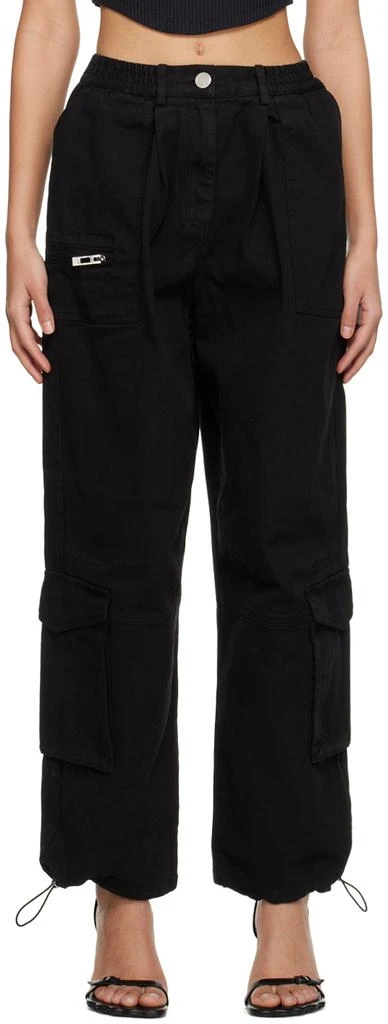 Han Kjobenhavn Black Boxy Cargo Trousers 1