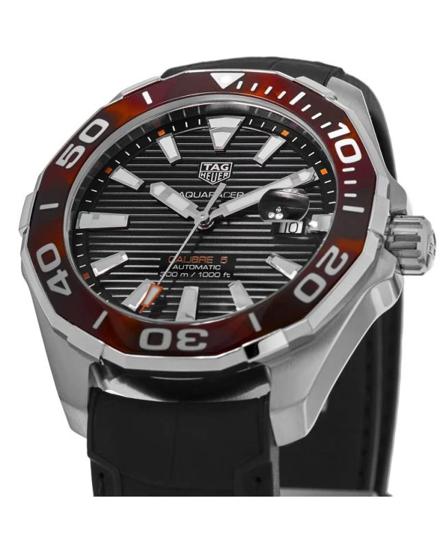 TAG Heuer Tag Heuer Aquaracer 300M Automatic Black Dial Black Rubber Strap Men's Watch WAY201N.FT6177 3