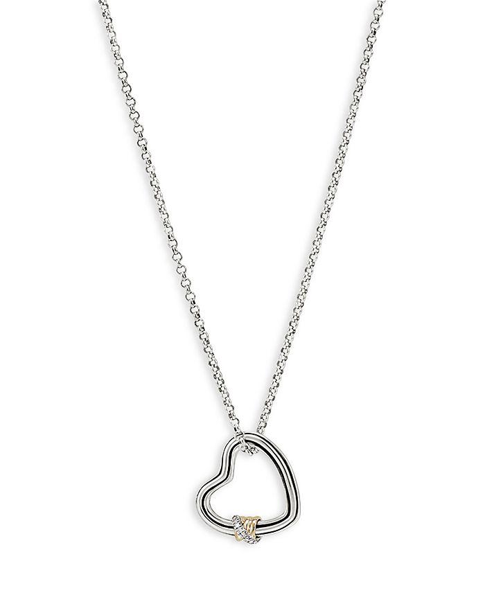 John Hardy Sterling Silver & 14K Yellow Gold Bamboo Heart Pendant Necklace, 16"-18"