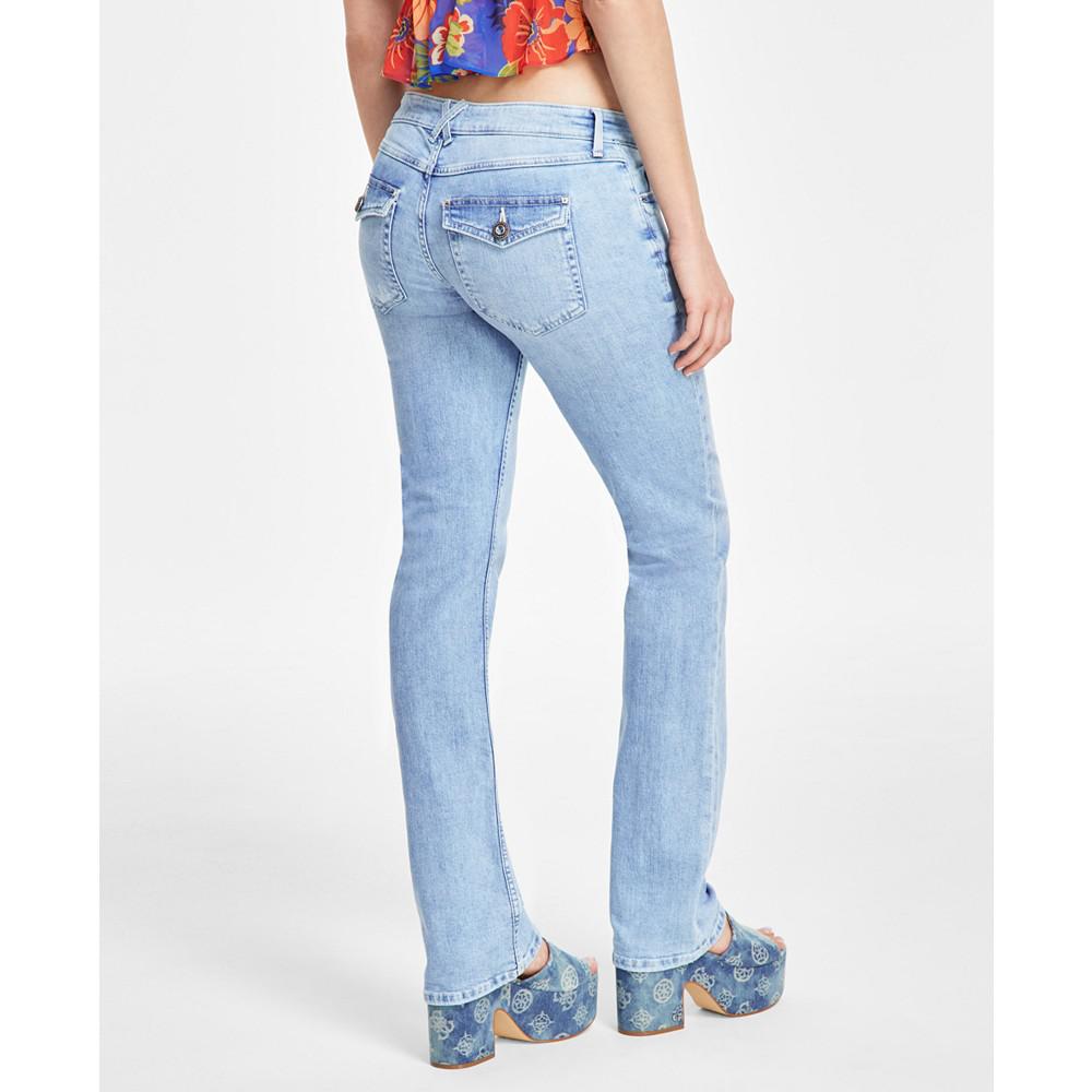 GUESS Women's Hermosa Flap-Pocket Low-Rise Jeans