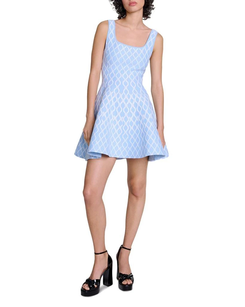 Maje Russel Wave Printed Mini Dress 2
