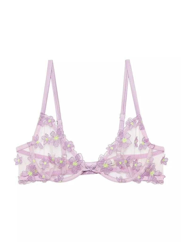 Fleur du Mal Petal Embroidery Demi Bra 1