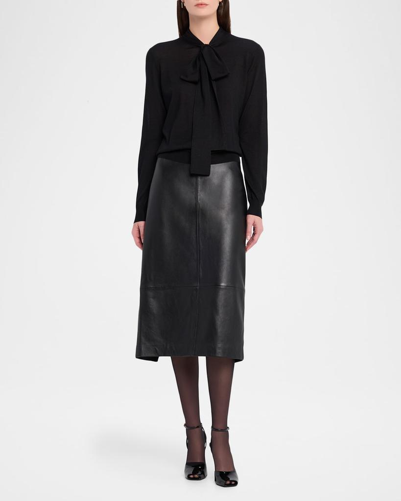 Yves Saint Laurent Neck-Tie Wool-Cashmere Cardigan - Women's
