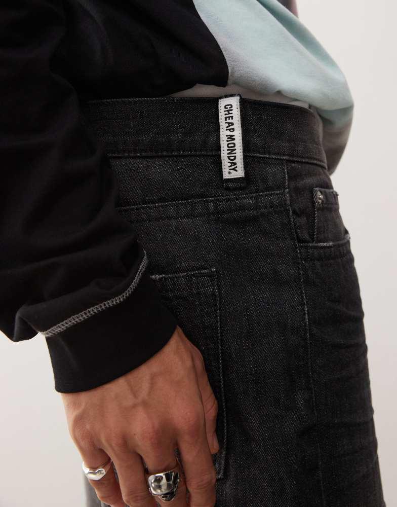 Cheap Monday Cheap Monday Boo Bootleg rigid bootcut jeans in chafe black wash