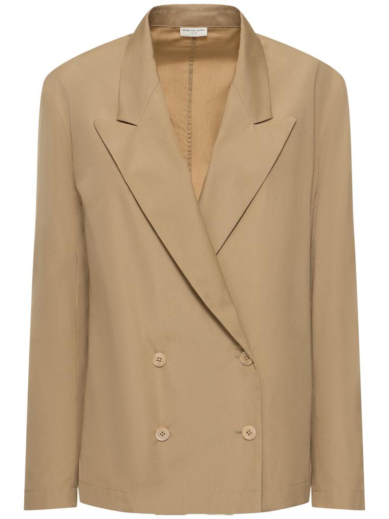 Dries Van Noten Midnight Blue Wool Blend Bless Coat