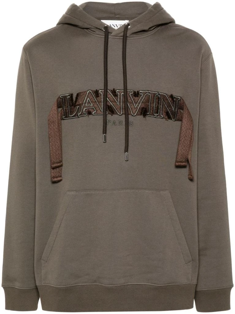 Lanvin Dark Olive Green Cotton Jersey Hoodie
