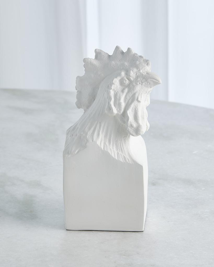 William D Scott Rooster Head Sculpture