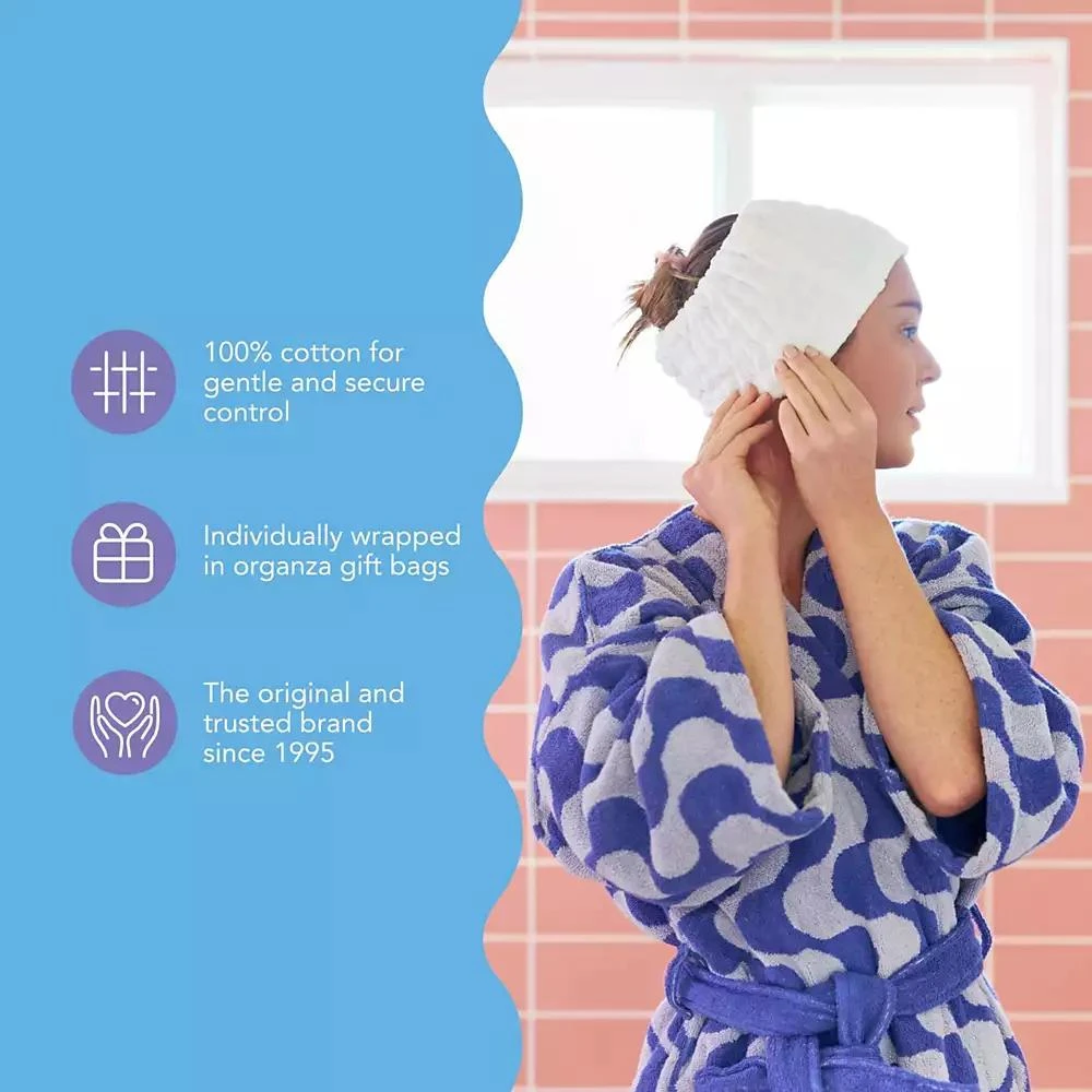 Turbie Twist 4-Pack Cotton Headbands – Extra-Wide, Comfy, All Hair Types, Ocean Breeze 6