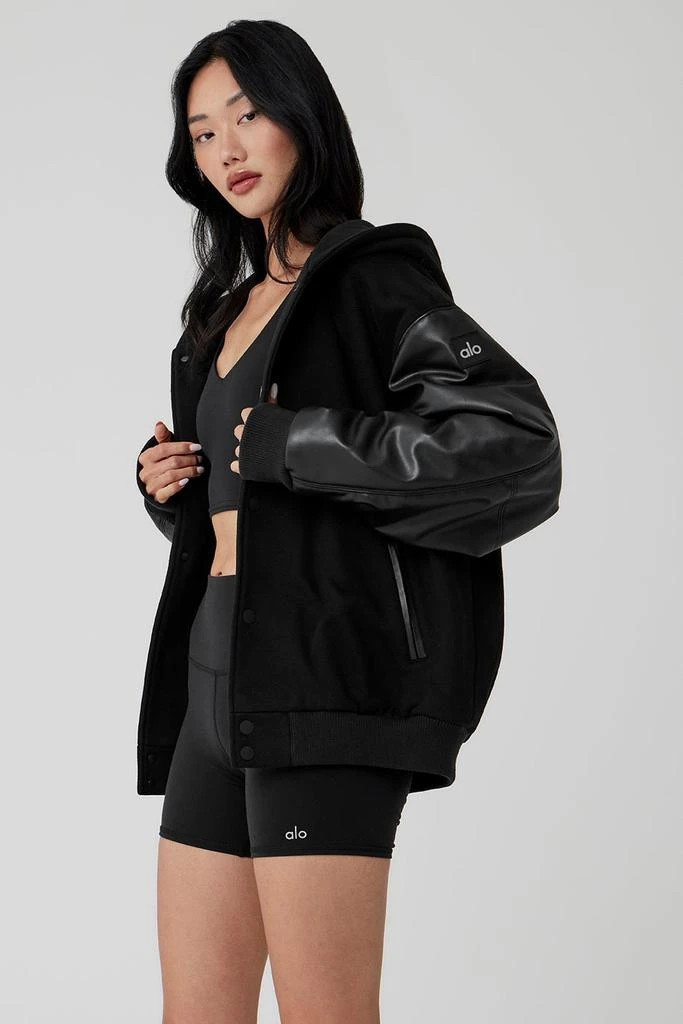 Alo Select Hooded Bomber Jacket - Black 3