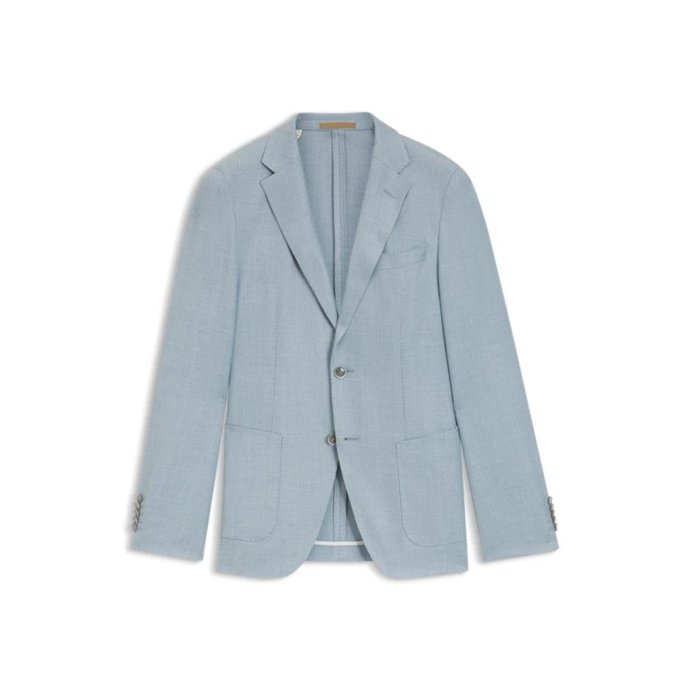 Hugo Boss Slim-fit jacket in wool, silk and linen