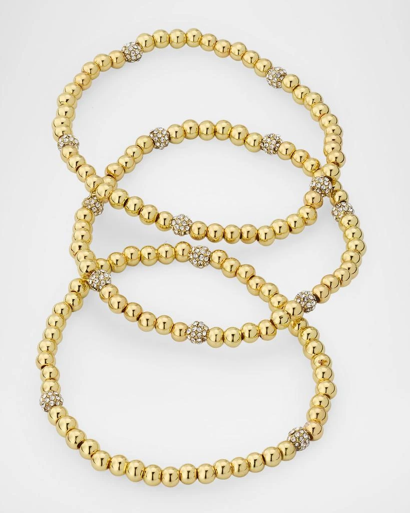 BAUBLEBAR Alternating Pave Pisa Beaded Stretch Bracelets, Set of 3 4