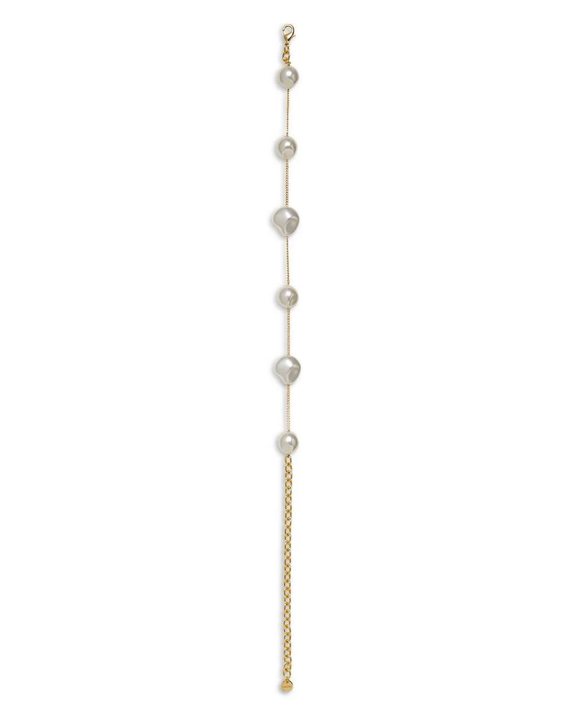 Cult Gaia Andie Imitation Pearl Station Choker Necklace, 17" 1