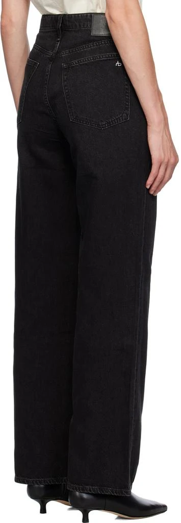 Rag & Bone Black Featherweight Logan Wide-Leg Jeans 3