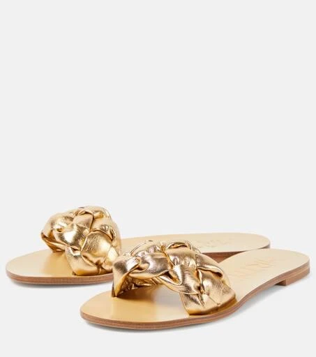 Souliers Martinez Pelota braided leather slides 5
