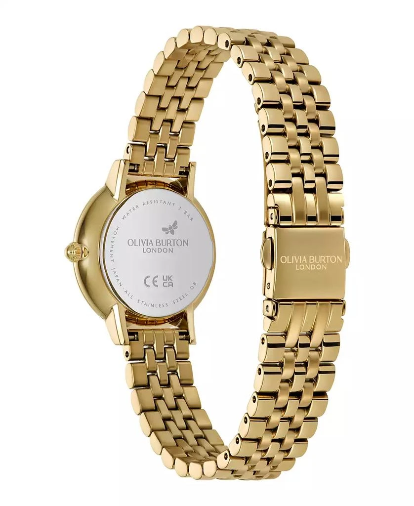 Olivia Burton Women's Honeycomb Ultra Slim Gold Tone Bracelet Watch, 28mm 4