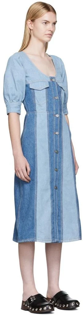Ganni Blue Denim Midi Dress 2