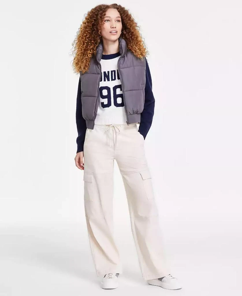 Ultra Flirt Juniors' Varsity Raglan-Sleeve Sweater 4