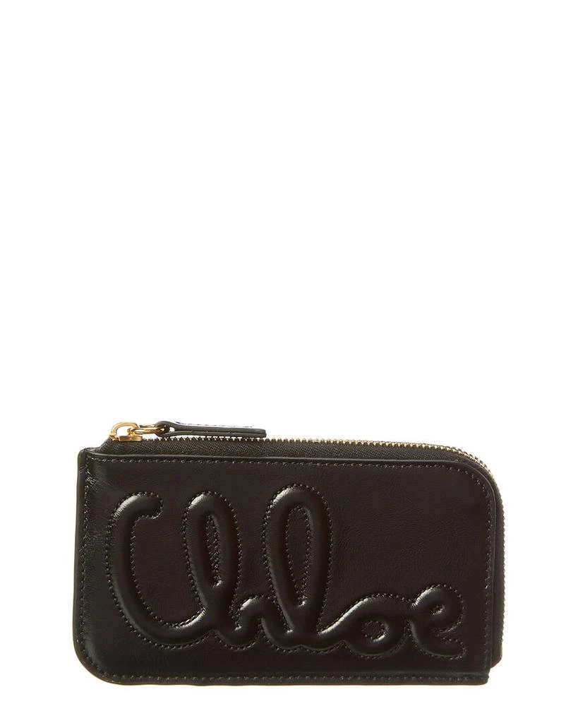 Chloé Logo Leather Card Case 1