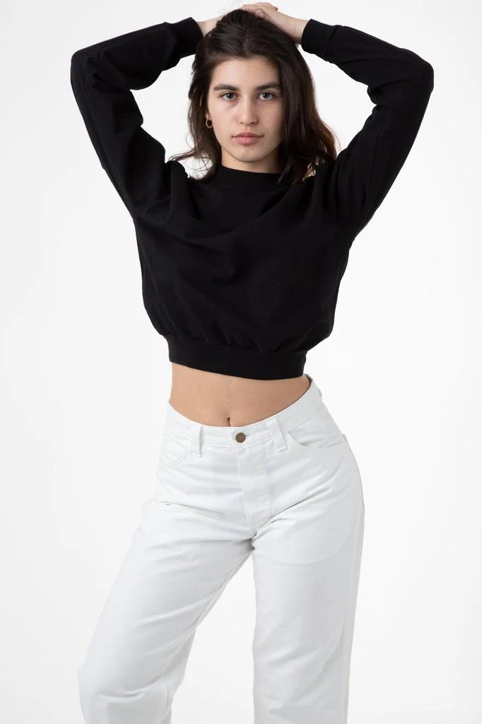 Los Angeles Apparel 1804GD - Long Sleeve Garment Dye Cropped Mockneck 4