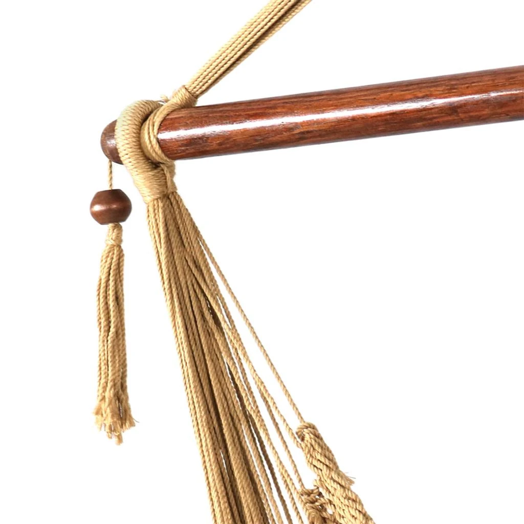 Sunnydaze Caribbean Style Extra Large Hanging Rope Hammock Chair Swing for Backyard and Patio 4