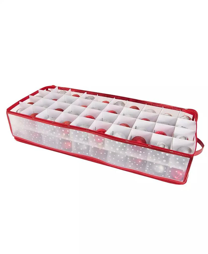 Simplify 80 Count Ornament Storage Organizer in Red 2