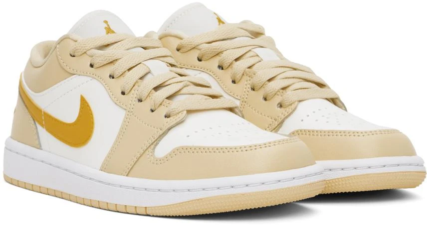 Jordan White & Orange Air Jordan 1 Low Sneakers 4