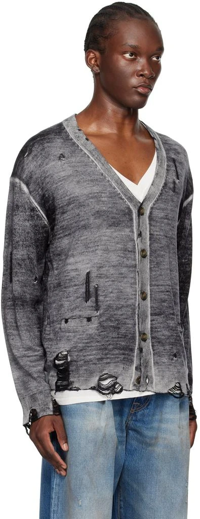 R13 Black Reverse Print Boyfriend Cardigan 2