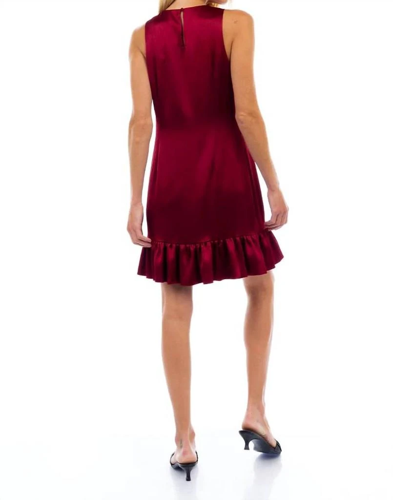 Naked Zebra Paris Dress In Burgundy 3